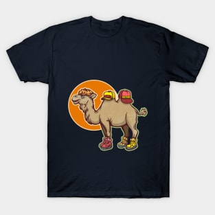 Bactrian Camel Wearing Hat T-Shirt